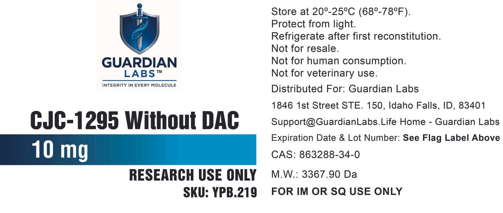 41YPB219 | Guardian Labs cjc w/o DAC