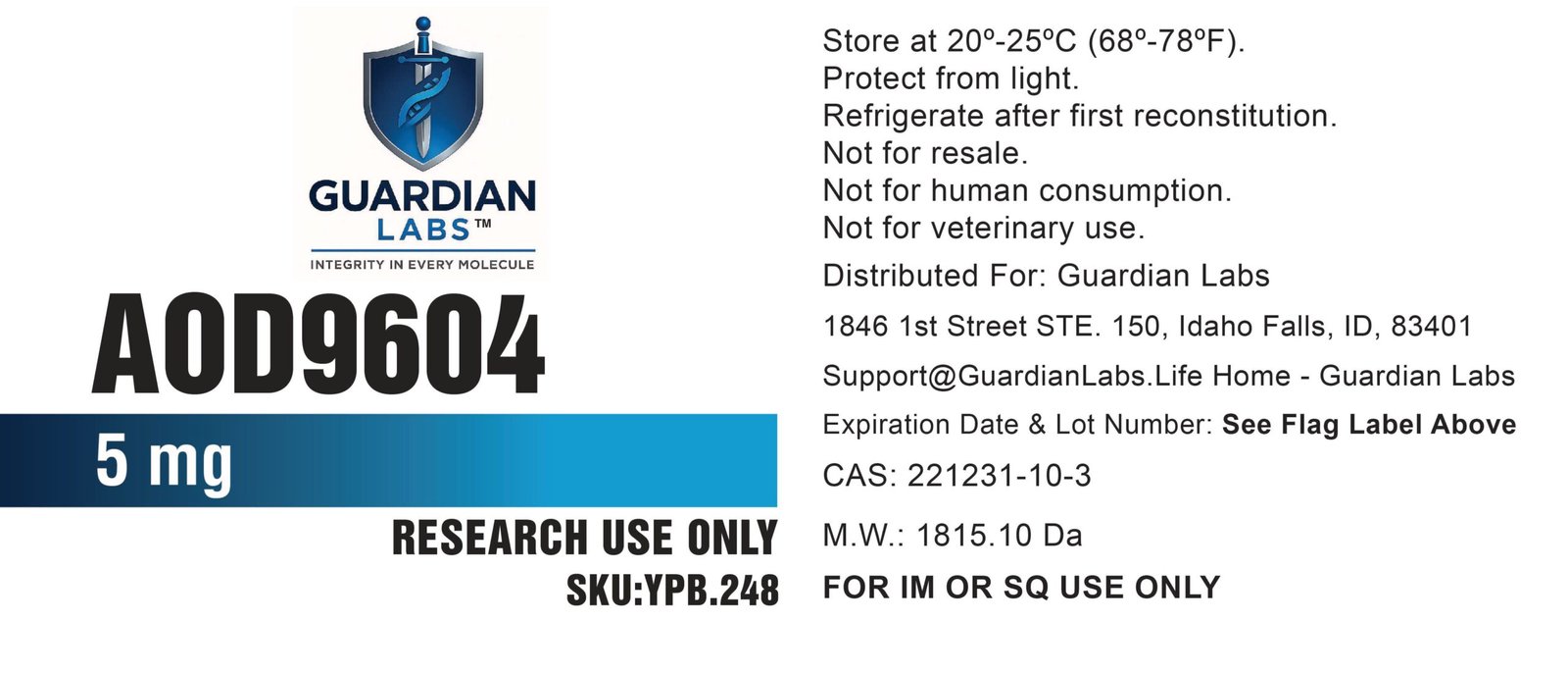 | Guardian Labs AOD9604 LABEL