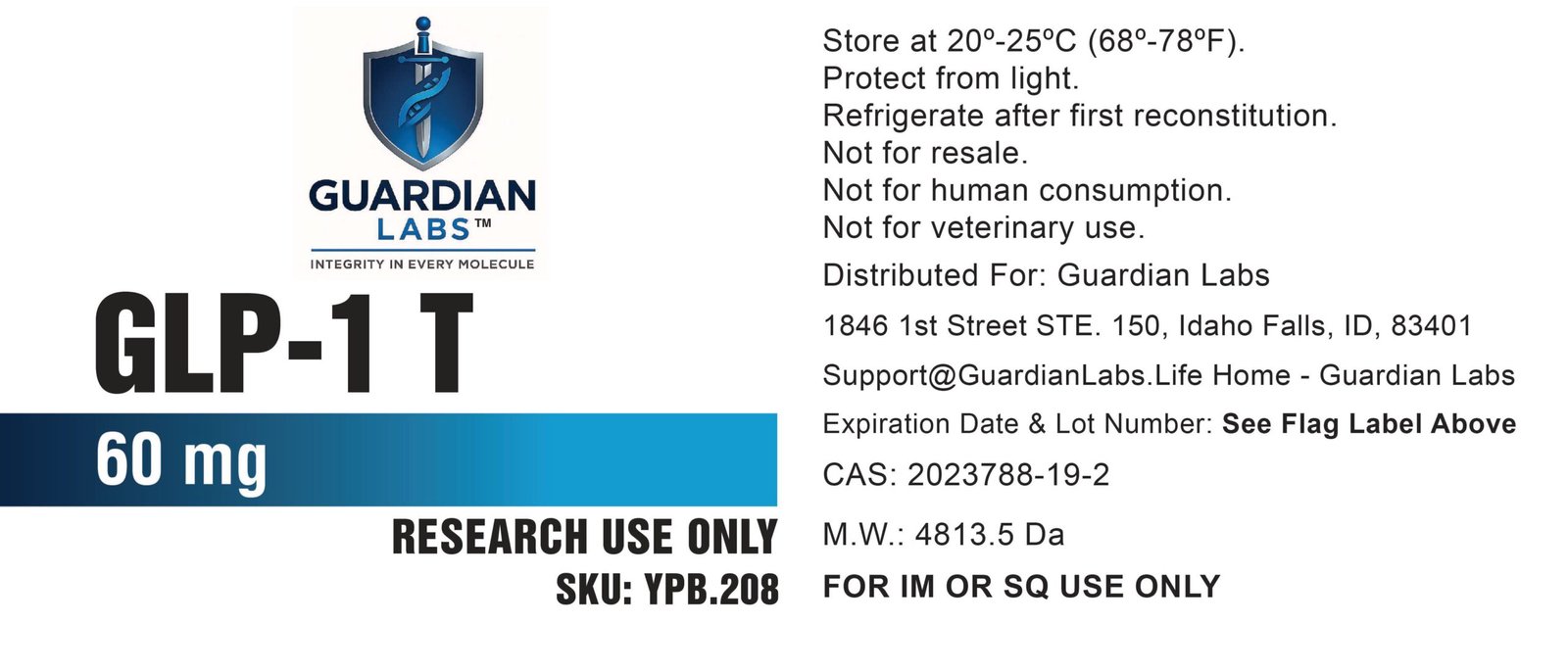 GLP-2 LABEL | Guardian Labs Guardian Labs Tirzepatide GIP GLP-1 research label