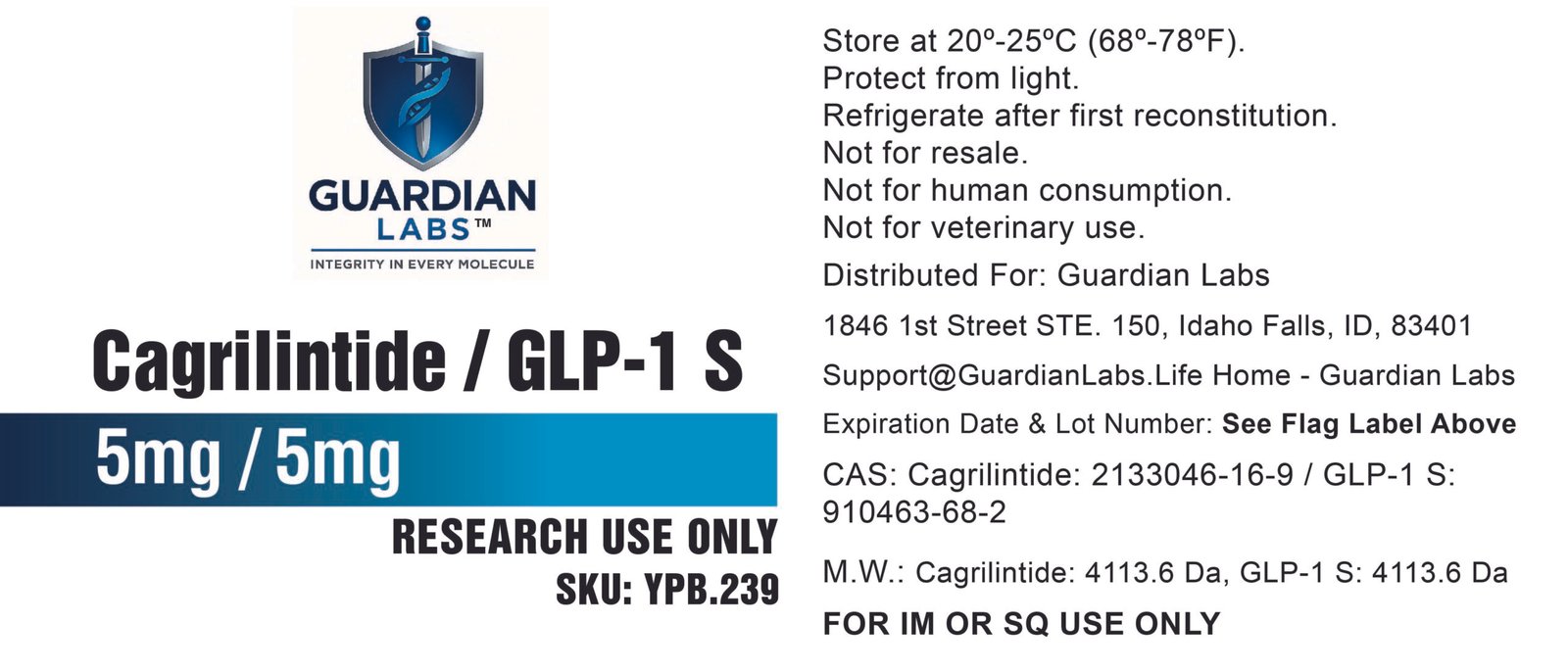 YPB239 | Guardian Labs Cagrillintide / GLP-1 S