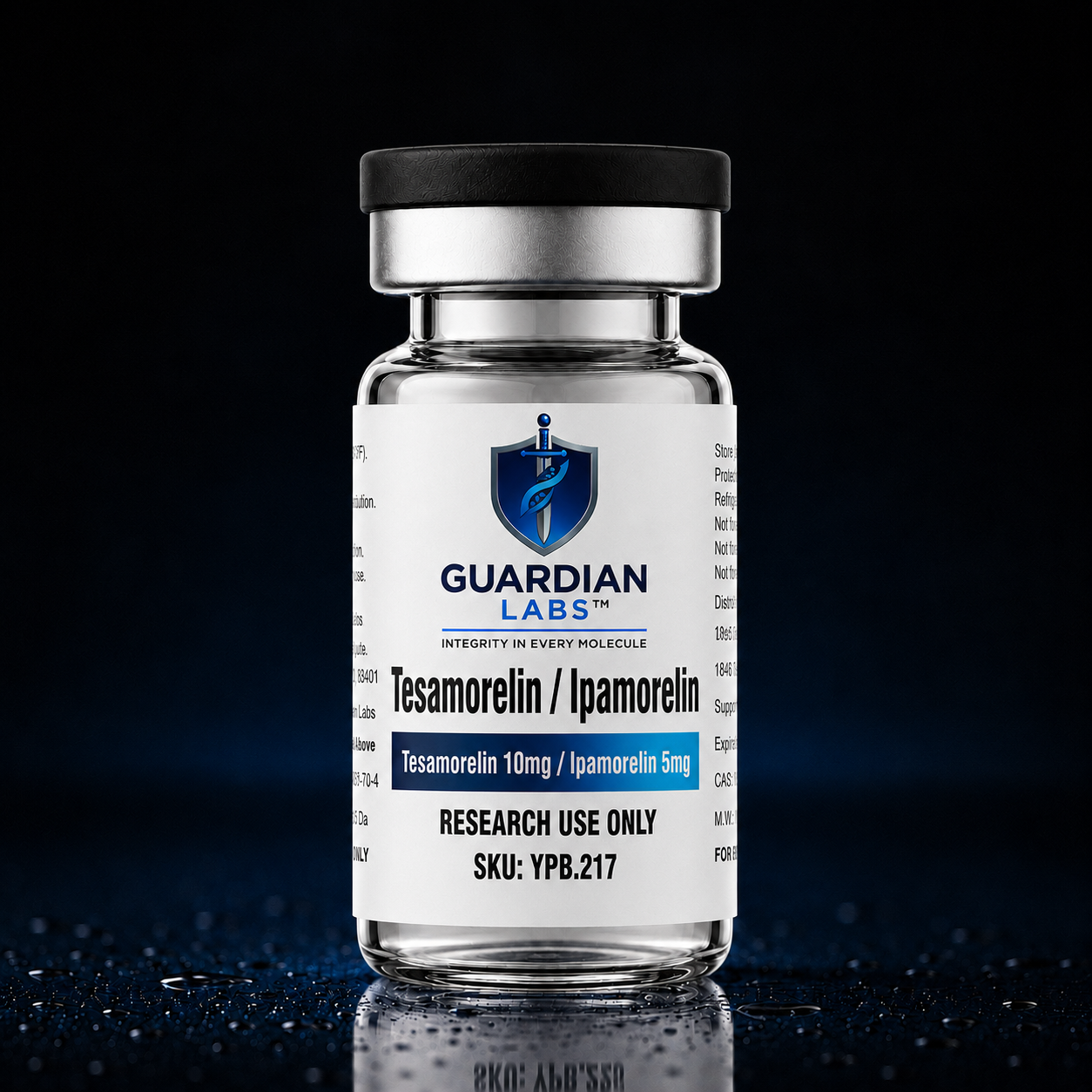 Guardian Labs Tesamorelin 10 mg Ipamorelin 5 mg research peptide blend vial